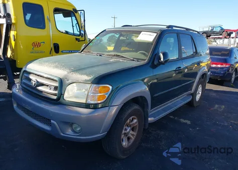 2002 Toyota Sequoia Sr5 V8 из США, поврежденный, VIN 5TDZT34A82S070865